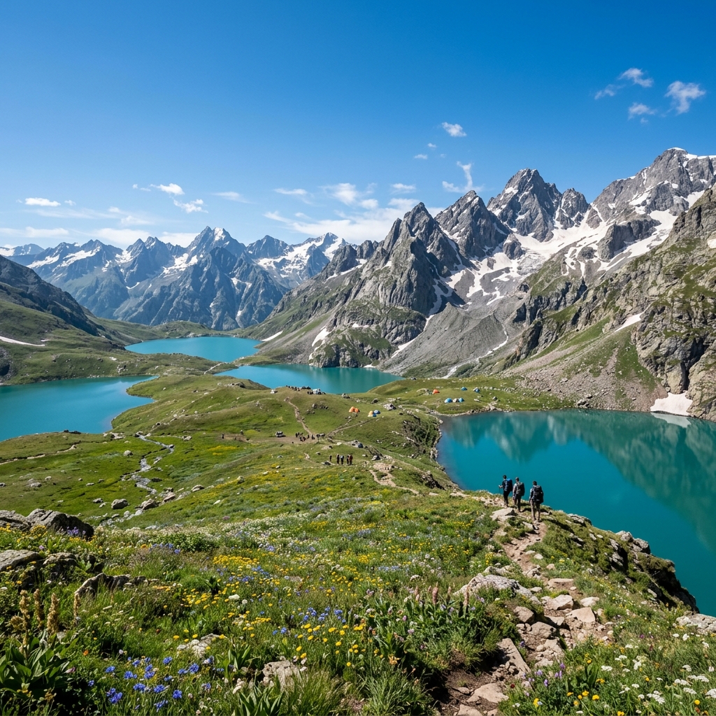 Trekking through the crystal clear alpine lakes of Kashmir Great Lakes trek
